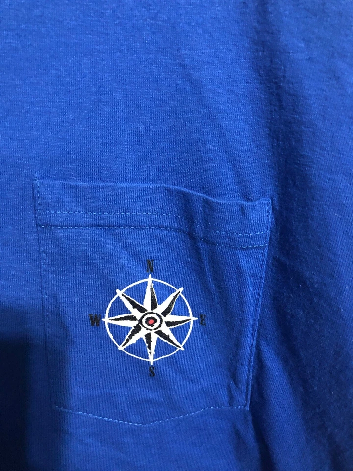 Camiseta N/E/S/W Azul Gráfico Esquí Hacer La Correr XL Hecha en EE. UU. Años 90 Foto 3 de 4