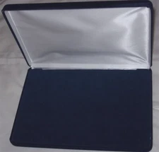 Blue Felt Lined 10 x 7 x 1 1/8 Postcard or Currency Presentation Display Box