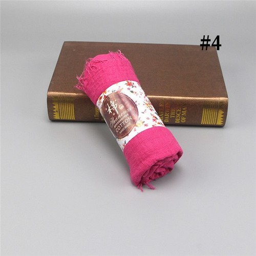Muslim Crinkle Shawls Wraps -70*180CM Soft Cotton Headscarf Islamic Hijab Scarf - Picture 47 of 52