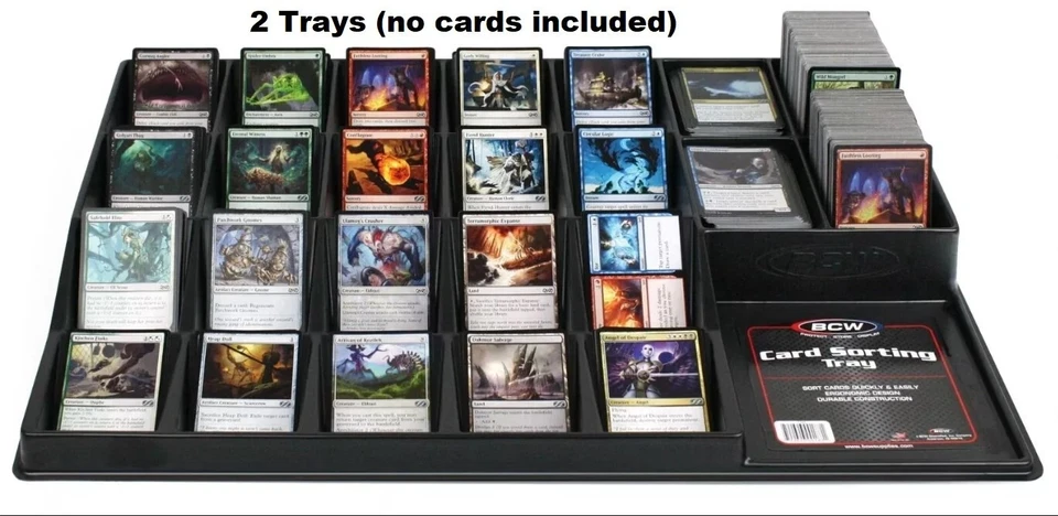 NEW 2-PACK BCW Black Card Sorting Tray Organizer Holder for Sports Trading Cards - Image 2 of 3