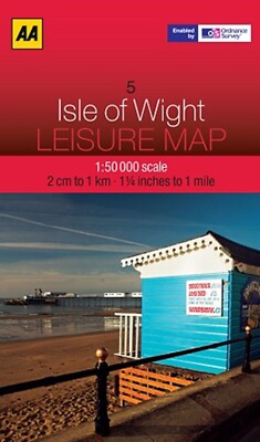 AA (5) Isle of Wight Leisure Map enabled by OS scale 1:50 000