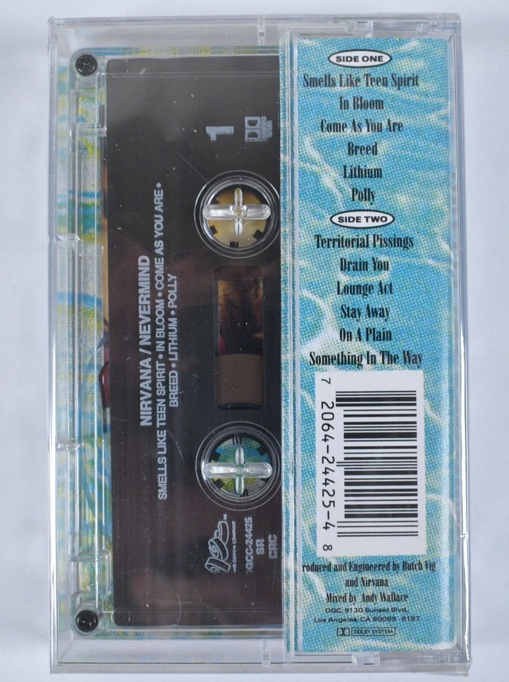 RARE Factory Sealed NIRVANA Nevermind Cassette Tape 1991 Geffen DGCC-24425 - Image 2 of 4