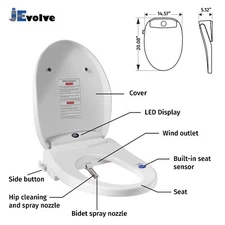 Smart Toilet with Auto Open/Close Lid | Powerful Auto Flush, Heated Seat