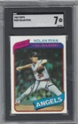 1980 Topps baseball card #580 Nolan Ryan California Angels graded SGC 7