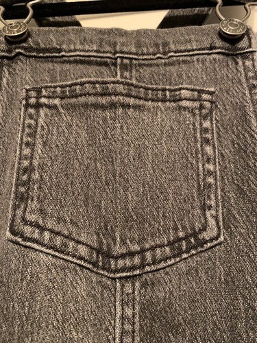 NWT Cat & Jack Black Denim Overalls Size Small 6/6X - Picture 5 of 10