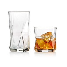 Drinking Tumbler Glasses Set Tall Short Clear Juice Water Glassware 45/30cl