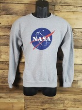 Gildan NASA Sweatshirt Men Size Small Gray Chest 40" Length 23"
