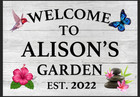 Personalised Garden Sign Home Decor Welcome Shed Plaque Gift Patio Zen Patio
