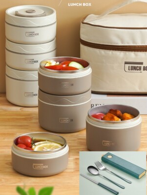 Brotdose Thermoskanne Lebensmittelflasche Edelstahl Thermo Lebensmittel Suppe Glas Behälter