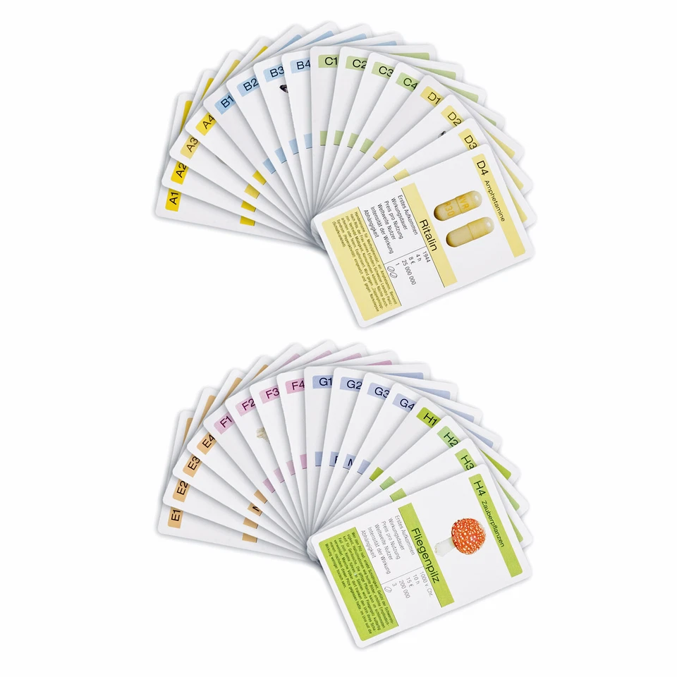 Das Drogen Quartett - Rauschgift Kartenspiel Party Quartettspiel Drogenquartett - Bild 3 von 4