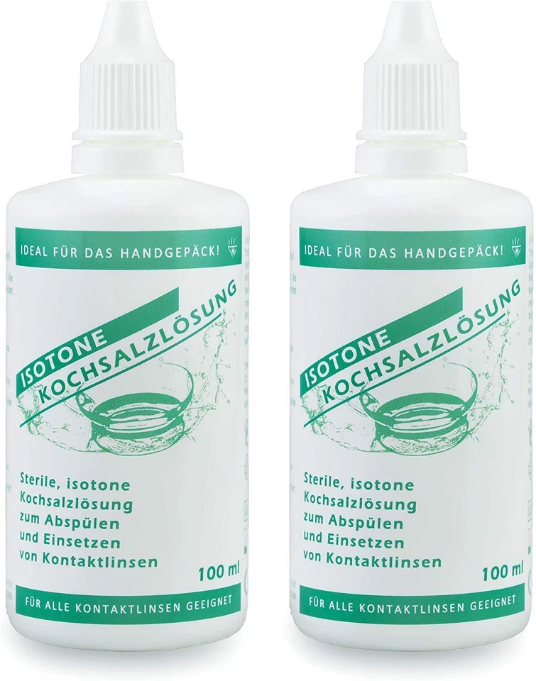 OPTOSOL Sterile, isotone Kochsalzlösung für alle Arten von Kontaktlinsen im 2er - Pack