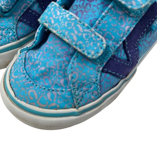 10 Kleinkind Vans Mädchen türkis blau lila Gepard Leinwand Tiermotiv - Bild 3 von 10