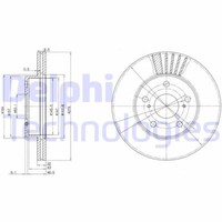 2X Delphi BG3171 Bremsscheibe FüR Toyota