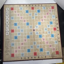 Scrabble Game Board ONLY Replacement Part Selchow & Righter Co. 1948