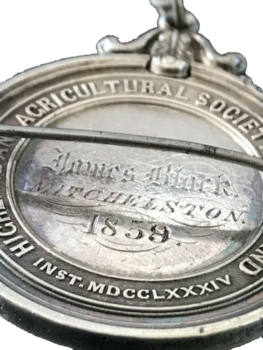 Viktorianische Silbermedaille Highland and Agricultural Society of Scotland 1859 - Bild 3 von 9