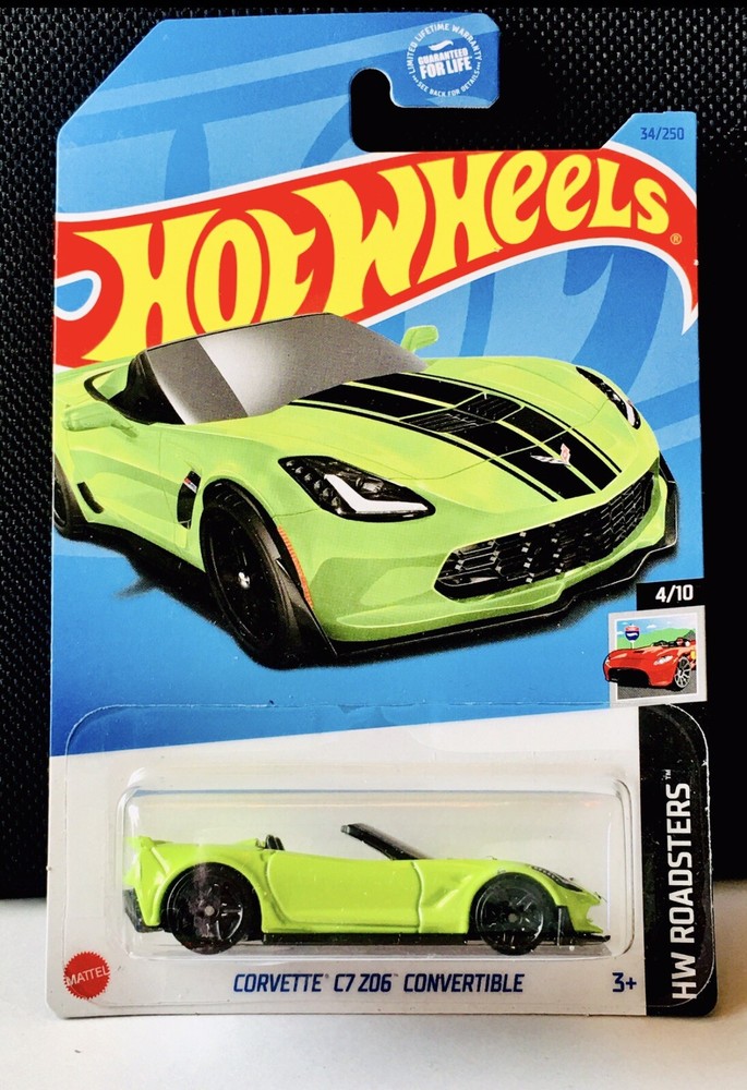 Hot Wheels HW Corvette C7 Z06 Convertible Green