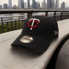 Minnesota Twins Hat Blue Twin Cities Logo Navy New Era 39THIRTY Flex Fit Cap S M
