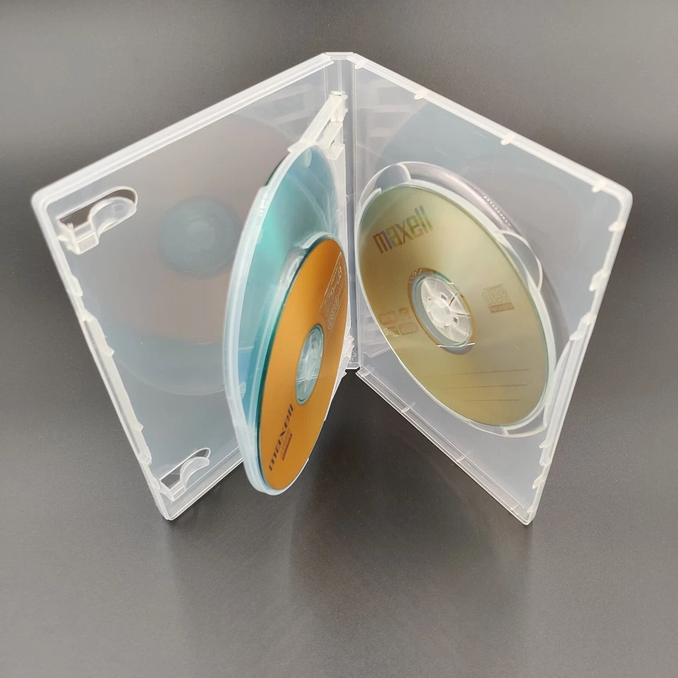 5 X 3 WAY DVD CASE SUPER CLEAR  14MM SPINE - FILM GAME BLUE RAY DVDS WITH SLEEVE - Image 4 of 4