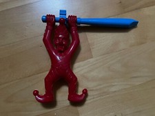 Ratsche Karneval rot gelb blau Made in Germany Kunststoff Rassel Vintage 80er