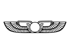 Winged Sun vinyl decal sticker Egyptian mythology ufo new age