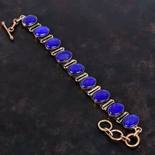 Copper Natural Lapis Lazuli Engagement Wedding Chain Ethnic Birthday Bracelet