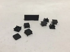 Full Rubber Feet / Plastic Screw Cap Kit - PS3 Slim PlayStation 3 -Black 9 Piece