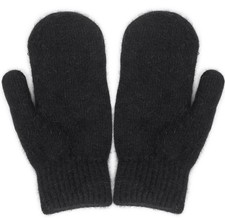 Winter Faux Wool Knit Mittens for Women Men Stretchy Knit Gloves Elastic Cuff...