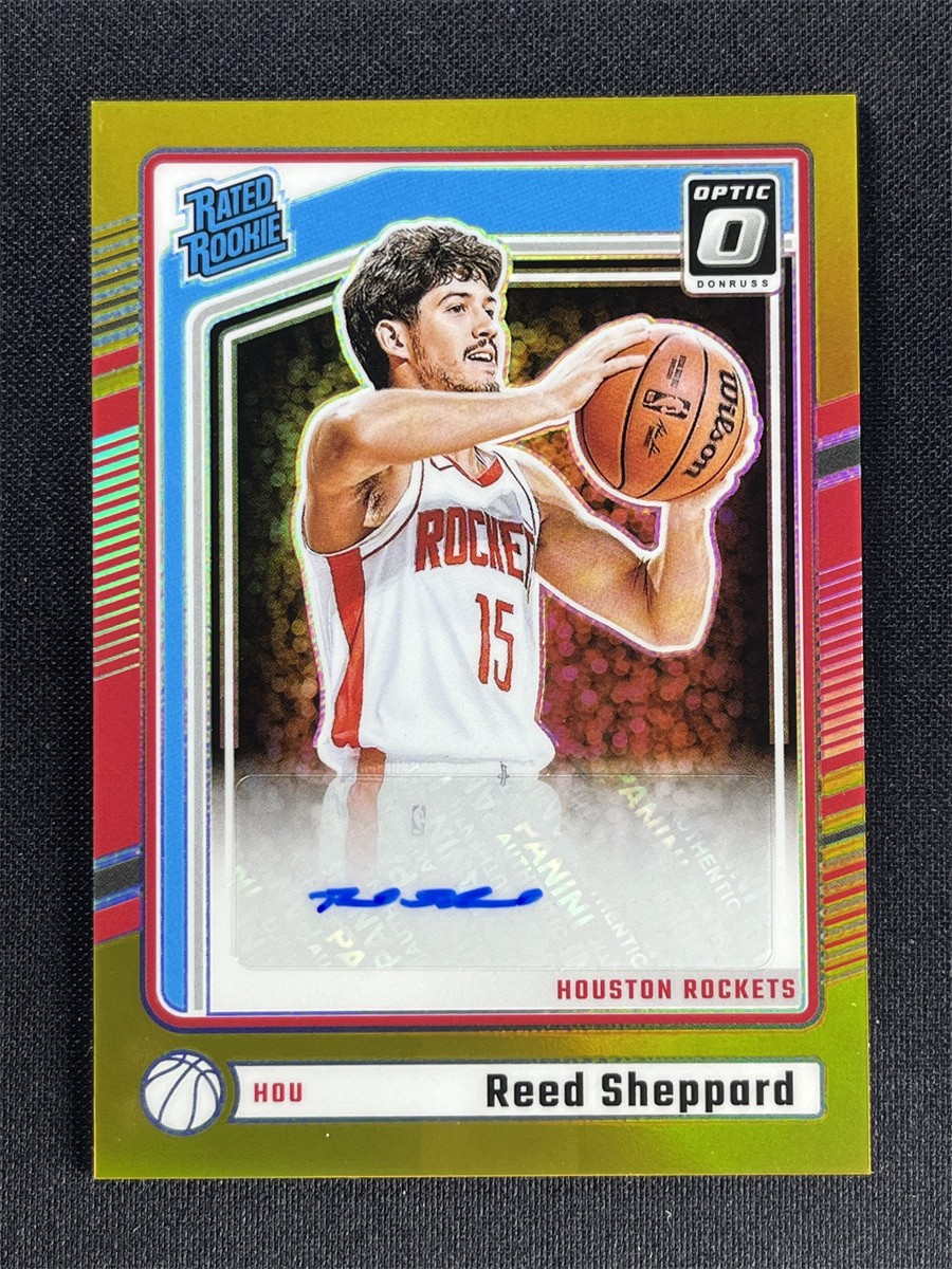 2024-25 Panini Donruss Optic Reed Sheppard #302 Gold Rated Rookie RC Auto /10