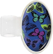 Prestige Medical Printed Stethoscope ID Tag, Butterflies Navy NEW Model S8-BTN