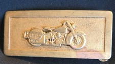 Rare, Vintage 1951 Harley-Davidson Panhead Brass Belt Buckle.