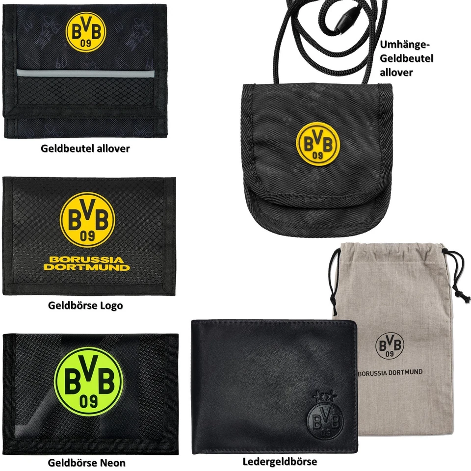 Geldbörse Borussia Dortmund Geldbeutel Börse Brustbeutel Kartenhülle Damen BVB - Bild 2 von 4