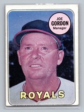 1969 Topps JOE GORDON Kansas City Royals VINTAGE MLB Baseball #484 FAST SHIP