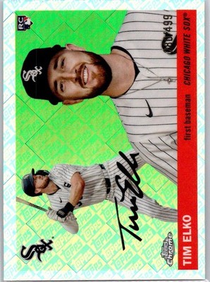 2025 Topps Chrome Platinum Topps Refractor #243 Tim Elko #/499 RC White Sox