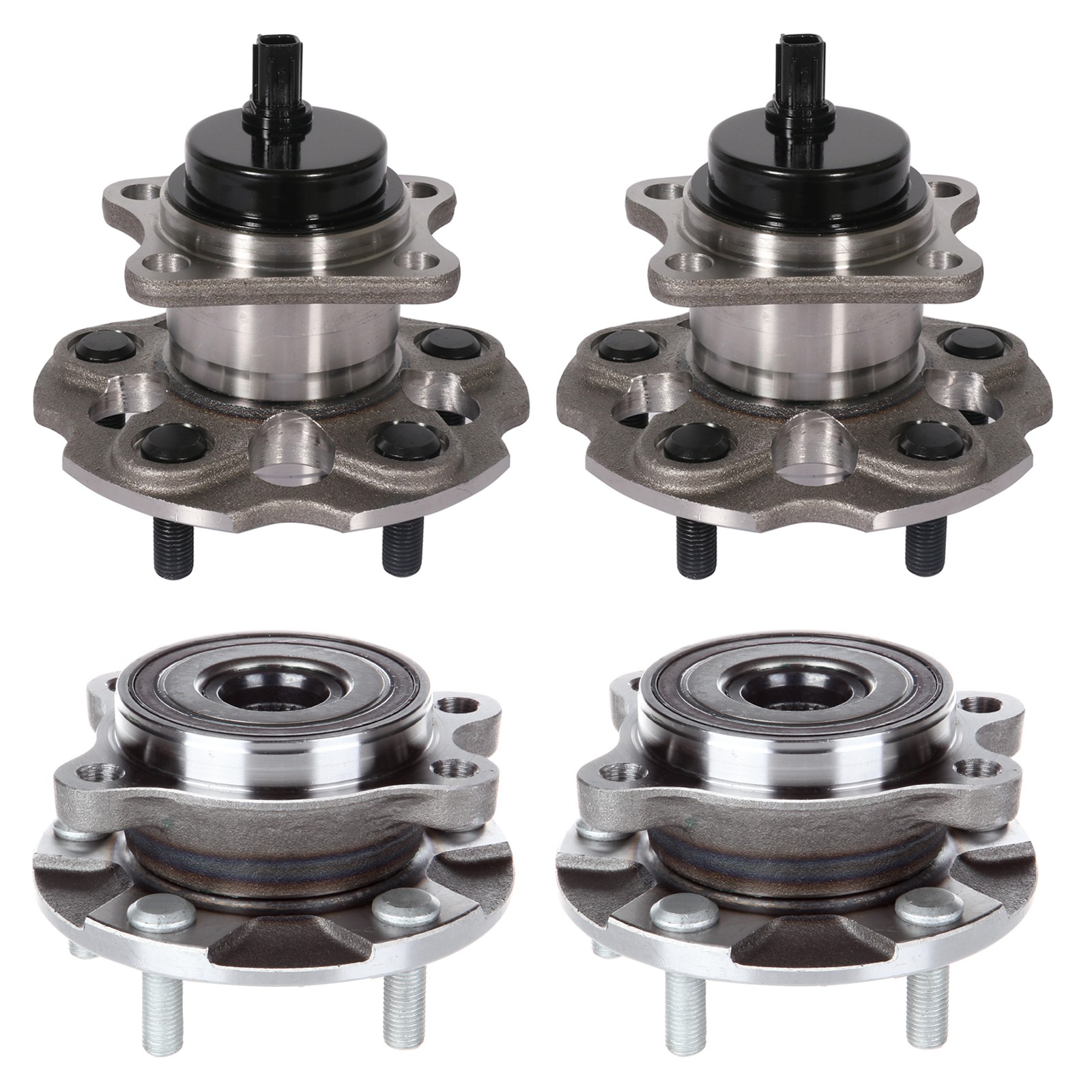 4pcs Wheel Hub Bearings Assembly For Toyota Prius V 2012-2018 Front Rear FWD