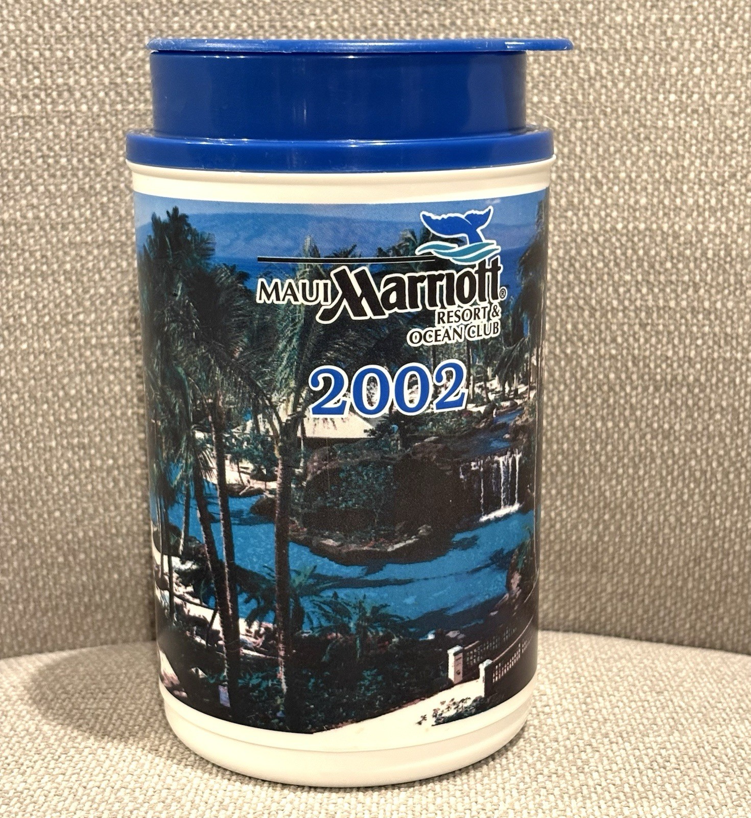 Vintage 2002 Maui Marriott Resort Hawaii Whirley Insulated Plastic Coffee Mug