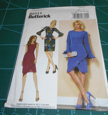 Ladies Dress Butterick sewing pattern.