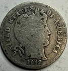 1912 Barber Silver Dime Exact Coin Imaged #BAR220