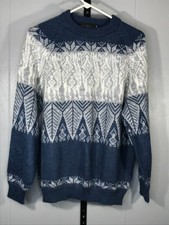 Vintage Alpaca Connection Peruvian Alpaca Wool Fair Isle Sweater womens Md
