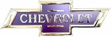 Classic Chevy Bowtie Wall Hanging Garage Sign 22 X 8.5 Inches - Chromeblue