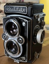 Rolleiflex 3.5B Film Camera Carl Zeiss tessar 75mm F3.5 w/ Case Untested READ