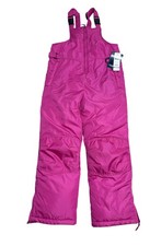 Cherokee Snow Bib Pants Youth 8/10 Pink Insulated Ski Adjustable Straps Winter