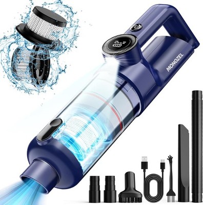 MONOZEL Handheld Vacuum Cordless - Car Vacuum Cleaner with Brushless Motor, 15kP