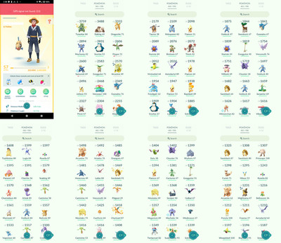 Pokémon Acc Go - Lvl57 - 15 Shiny - 3 Legendary - INSTANT SHIPMENT
