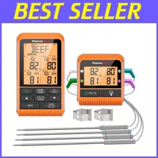 Wireless BBQ Meat Thermometer with 4 Probes