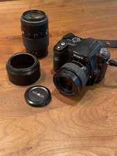 Sony Alpha 100 Digital SLR Camera with 2 Lenses 35-80 100-300 Tested