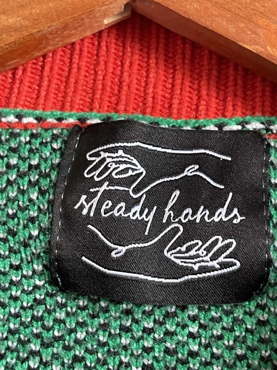 Steady Hands Cardigan Oversized Button Green Sweater Discontinued