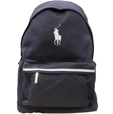 Polo by Ralph Lauren Navy Canvas Backpack with Front Script Logo Polo Bear Canvas Backpack main image 3