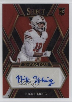 2023 Select Draft Picks X-Factor Signatures Red Prizm Nick Herbig Auto 1l8b