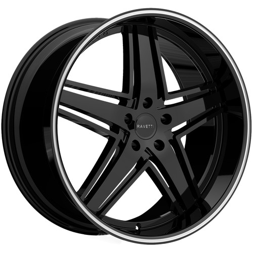Ravetti M6 20x10 5x112 +42mm Gloss Black Wheel Rim 20