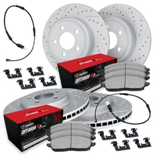 For Mercedes-Benz C240 03-05 Brake Kit Drilled & Slotted Front & Rear Brake Kit